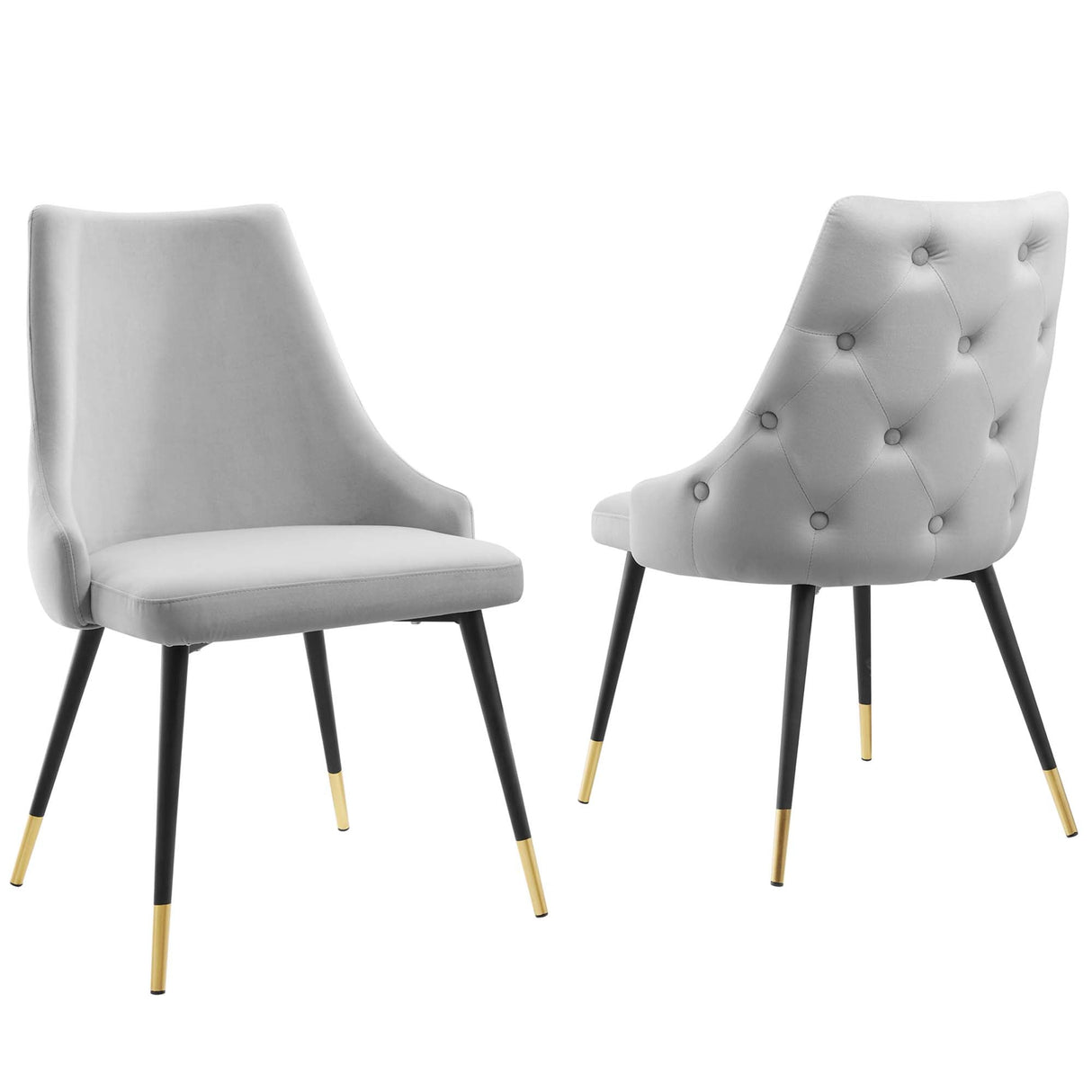 Adorn Dining Side Chair Performance Velvet Set of 2 - Modern Glam & Stain-Resistant