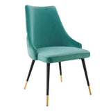 Adorn Dining Side Chair Performance Velvet Set of 2 - Modern Glam & Stain-Resistant