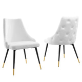 Adorn Dining Side Chair Performance Velvet Set of 2 - Modern Glam & Stain-Resistant