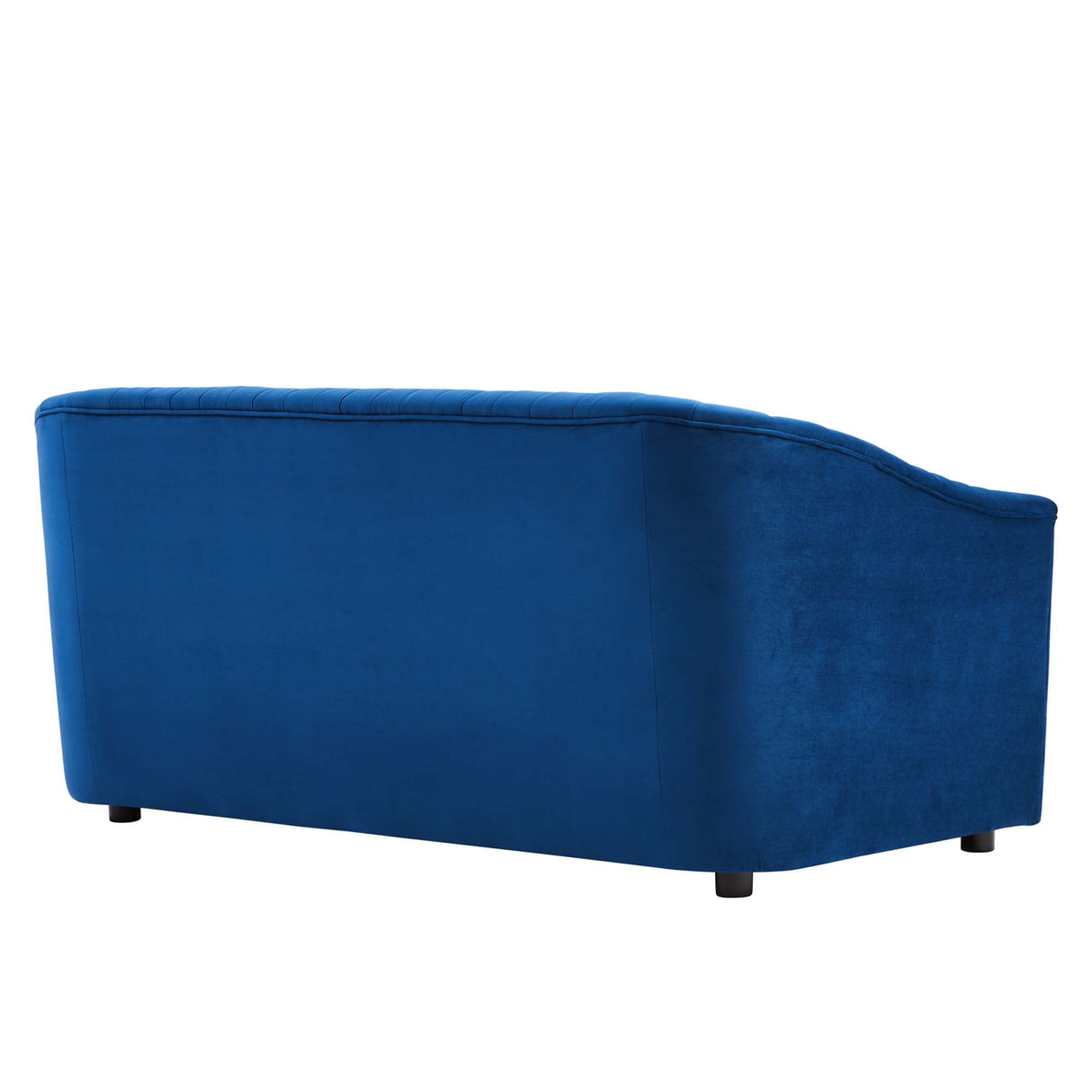 Announce Performance Velvet Channel Tufted Loveseat - Mid-Century Modern & Stain-Resistant