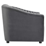 Announce Performance Velvet Channel Tufted Armchair - Mid-Century Modern & Vibrant Accent Seating