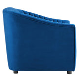 Announce Performance Velvet Channel Tufted Armchair - Mid-Century Modern & Vibrant Accent Seating