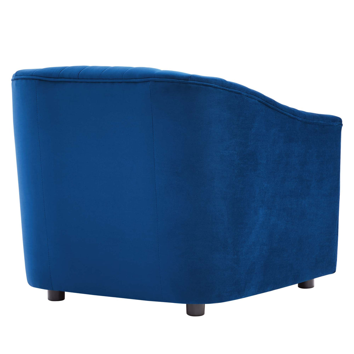 Announce Performance Velvet Channel Tufted Armchair - Mid-Century Modern & Vibrant Accent Seating
