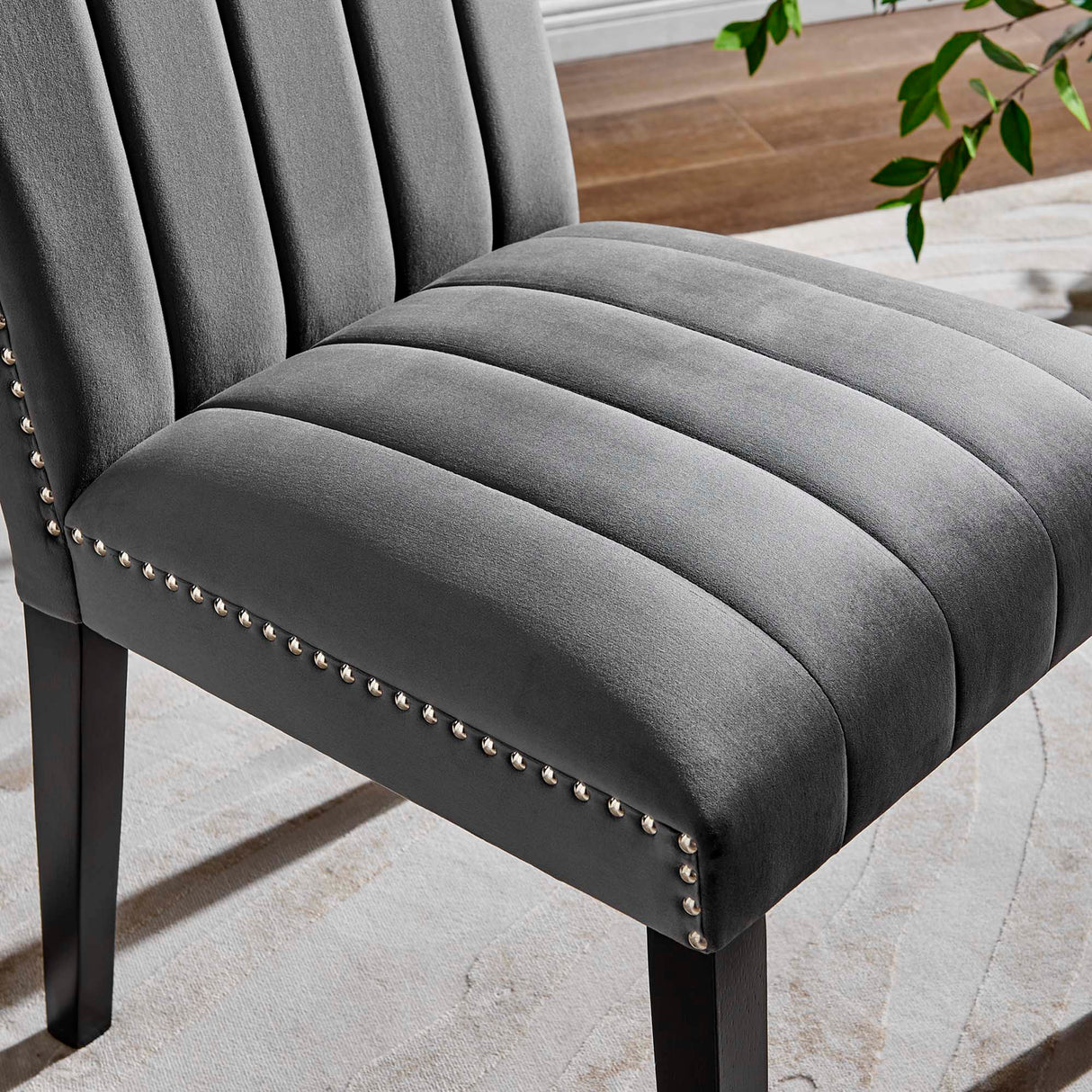 Catalyst Performance Velvet Dining Side Chairs - Set of 2 - Glam Deco & Stain-Resistant