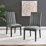 Catalyst Performance Velvet Dining Side Chairs - Set of 2 - Glam Deco & Stain-Resistant