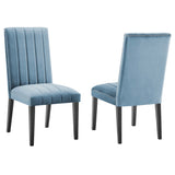 Catalyst Performance Velvet Dining Side Chairs - Set of 2 - Glam Deco & Stain-Resistant
