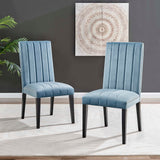 Catalyst Performance Velvet Dining Side Chairs - Set of 2 - Glam Deco & Stain-Resistant