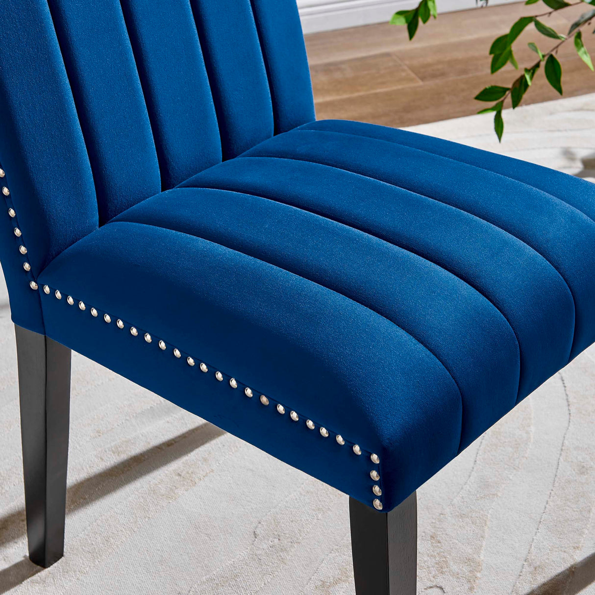 Catalyst Performance Velvet Dining Side Chairs - Set of 2 - Glam Deco & Stain-Resistant