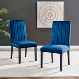 Catalyst Performance Velvet Dining Side Chairs - Set of 2 - Glam Deco & Stain-Resistant