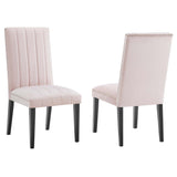Catalyst Performance Velvet Dining Side Chairs - Set of 2 - Glam Deco & Stain-Resistant