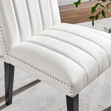 Catalyst Performance Velvet Dining Side Chairs - Set of 2 - Glam Deco & Stain-Resistant