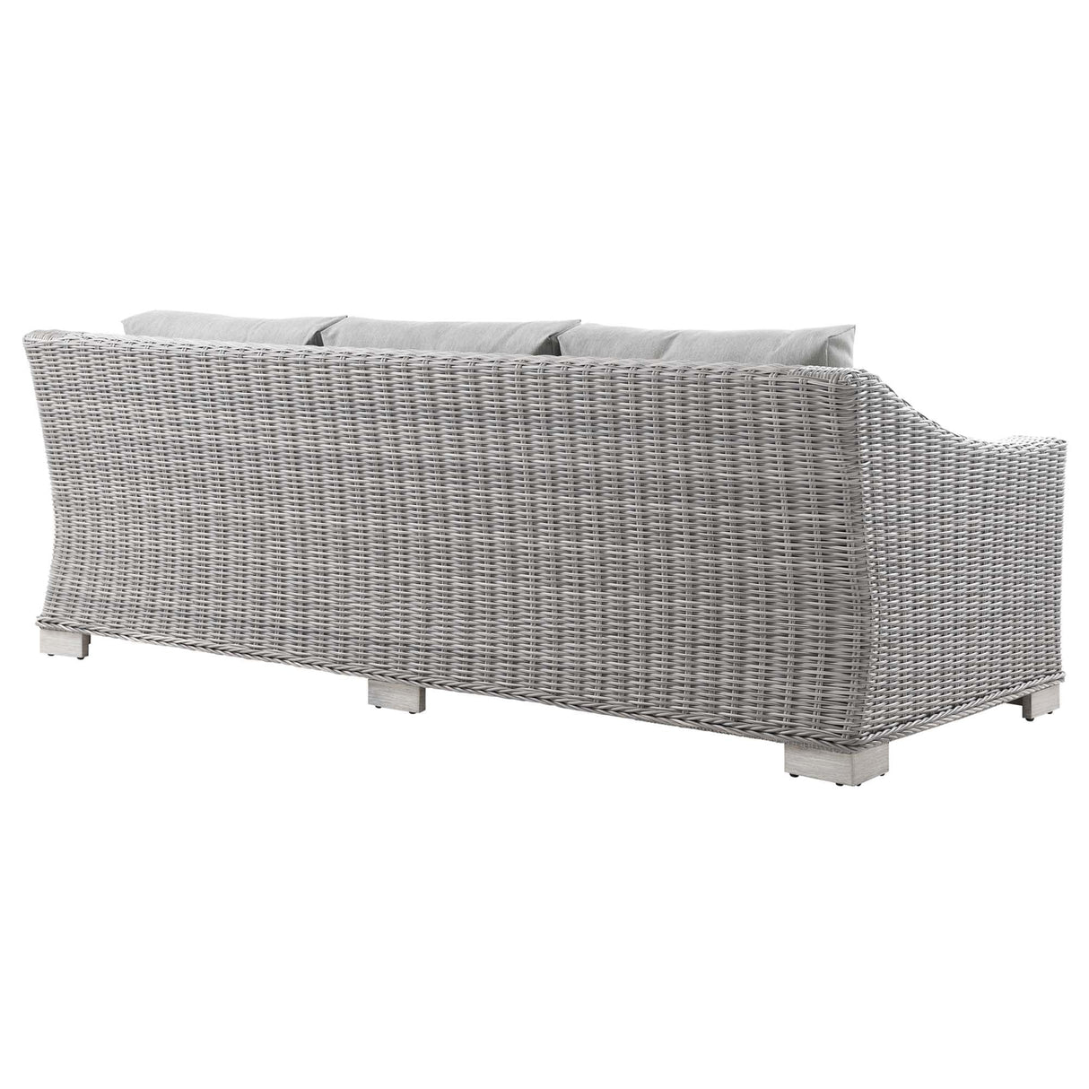 Conway 4-Piece Outdoor Patio Wicker Rattan Furniture Set - Modern Coastal & Weather-Resistant