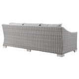 Conway 4-Piece Outdoor Patio Wicker Rattan Furniture Set - Modern Coastal & Weather-Resistant