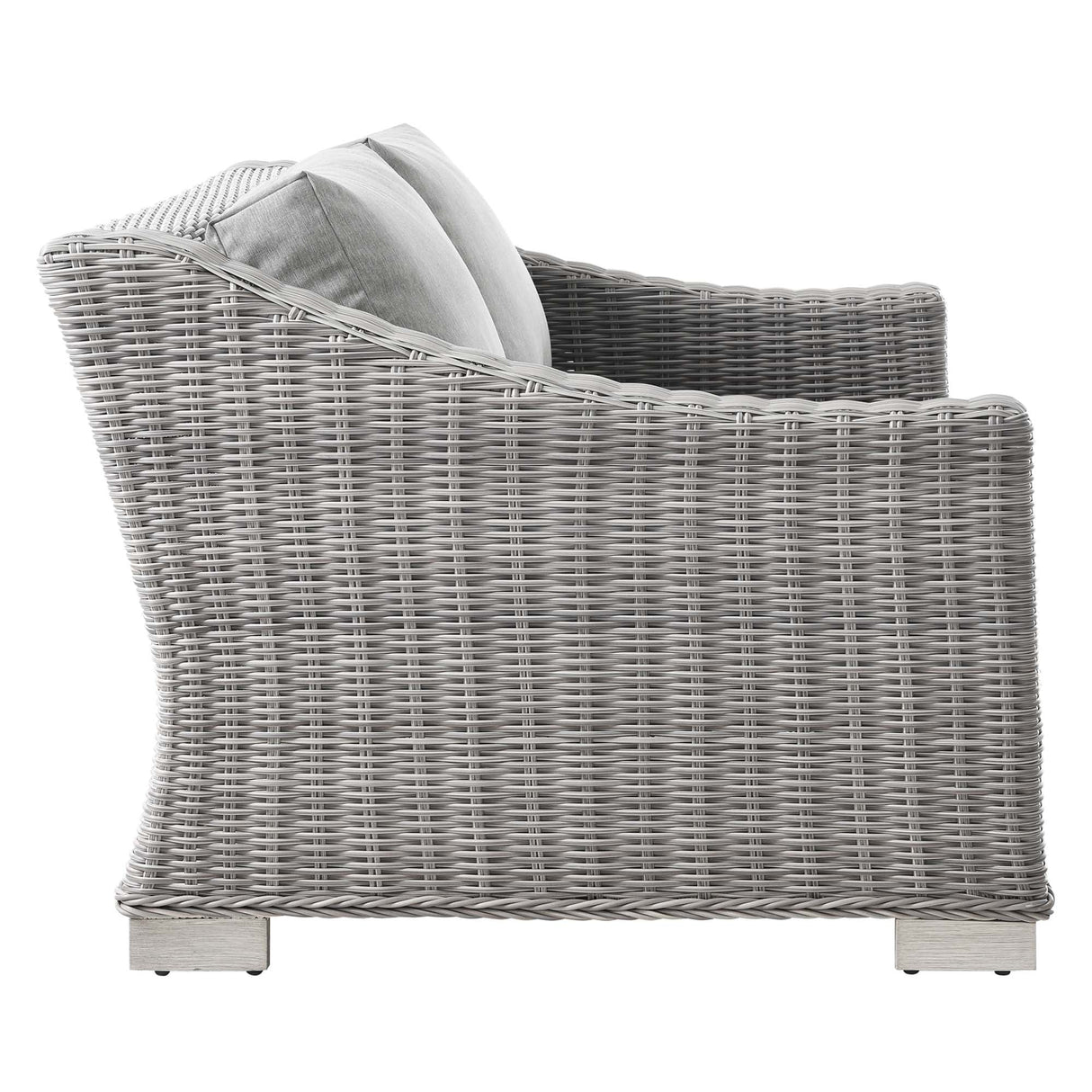Conway 4-Piece Outdoor Patio Wicker Rattan Furniture Set - Modern Coastal & Weather-Resistant