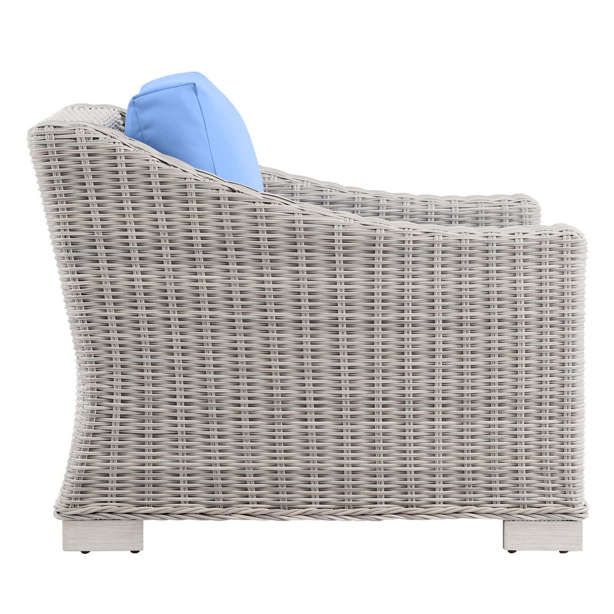 Conway 4-Piece Outdoor Patio Wicker Rattan Furniture Set - Modern Coastal & Weather-Resistant