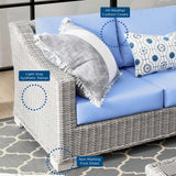 Conway 4-Piece Outdoor Patio Wicker Rattan Furniture Set - Modern Coastal & Weather-Resistant
