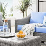 Conway 4-Piece Outdoor Patio Wicker Rattan Furniture Set - Modern Coastal & Weather-Resistant