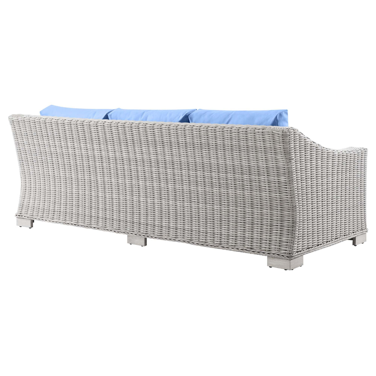 Conway 4-Piece Outdoor Patio Wicker Rattan Furniture Set - Modern Coastal & Weather-Resistant