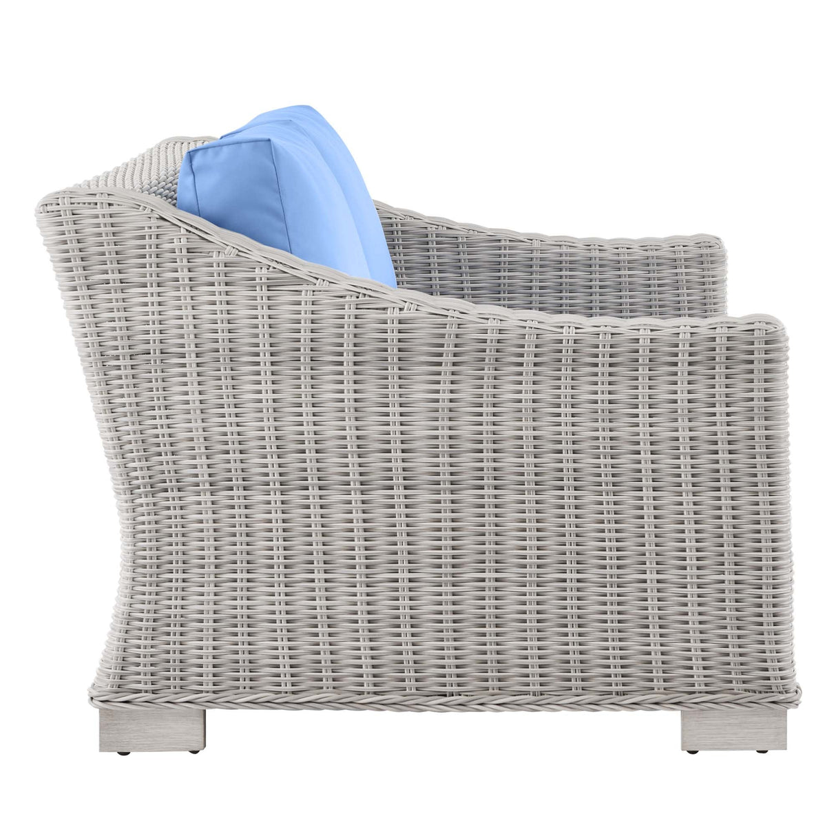 Conway 4-Piece Outdoor Patio Wicker Rattan Furniture Set - Modern Coastal & Weather-Resistant