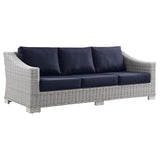 Conway 4-Piece Outdoor Patio Wicker Rattan Furniture Set - Modern Coastal & Weather-Resistant