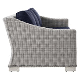 Conway 4-Piece Outdoor Patio Wicker Rattan Furniture Set - Modern Coastal & Weather-Resistant