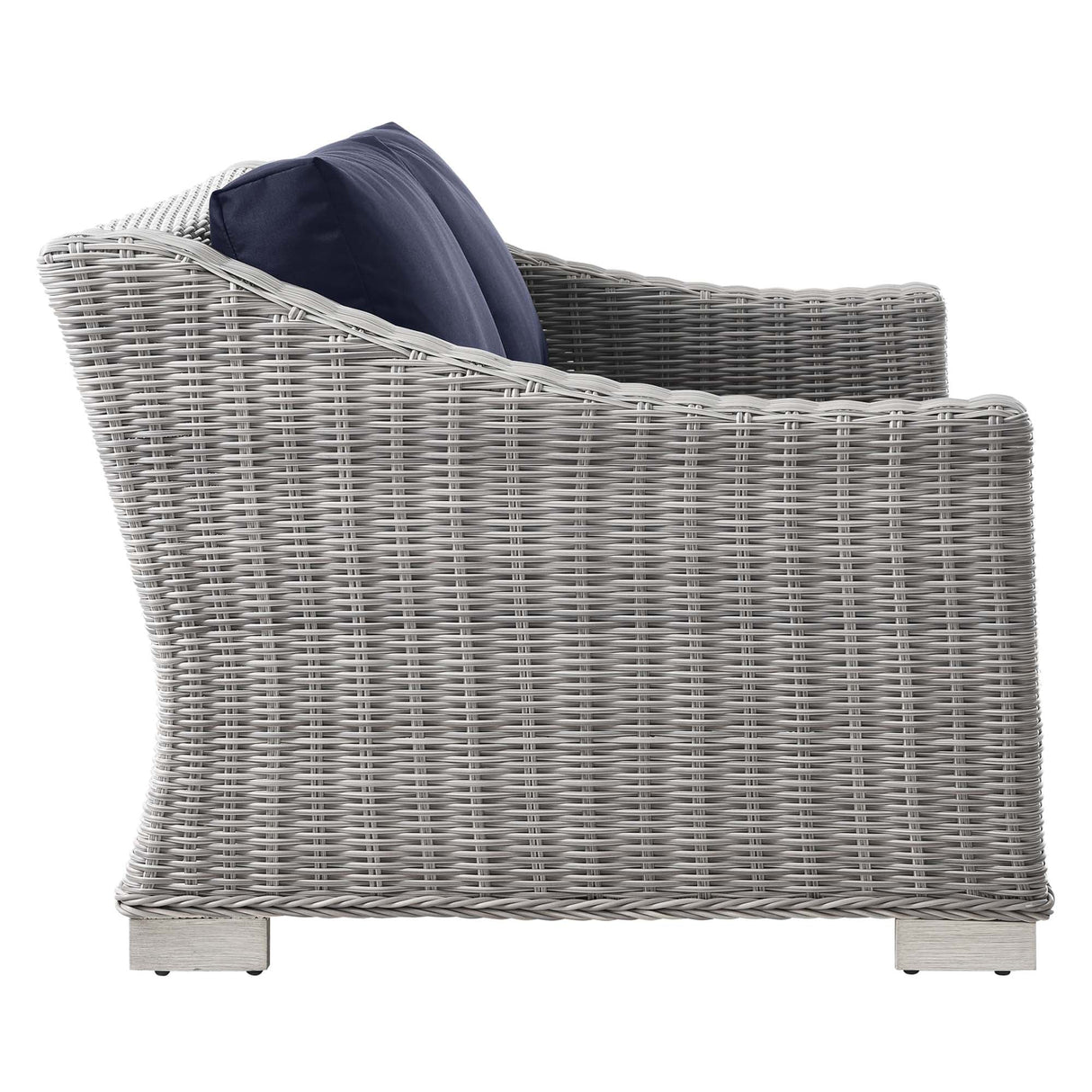 Conway 4-Piece Outdoor Patio Wicker Rattan Furniture Set - Modern Coastal & Weather-Resistant