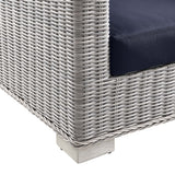 Conway 4-Piece Outdoor Patio Wicker Rattan Furniture Set - Modern Coastal & Weather-Resistant