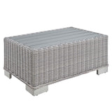 Conway 4-Piece Outdoor Patio Wicker Rattan Furniture Set - Modern Coastal & Weather-Resistant