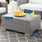 Conway 4-Piece Outdoor Patio Wicker Rattan Furniture Set - Modern Coastal & Weather-Resistant