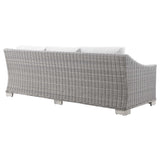 Conway 4-Piece Outdoor Patio Wicker Rattan Furniture Set - Modern Coastal & Weather-Resistant