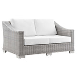 Conway 4-Piece Outdoor Patio Wicker Rattan Furniture Set - Modern Coastal & Weather-Resistant