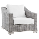 Conway 4-Piece Outdoor Patio Wicker Rattan Furniture Set - Modern Coastal & Weather-Resistant