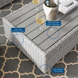 Conway 4-Piece Outdoor Patio Wicker Rattan Furniture Set - Modern Coastal & UV-Resistant Synthetic Wicker