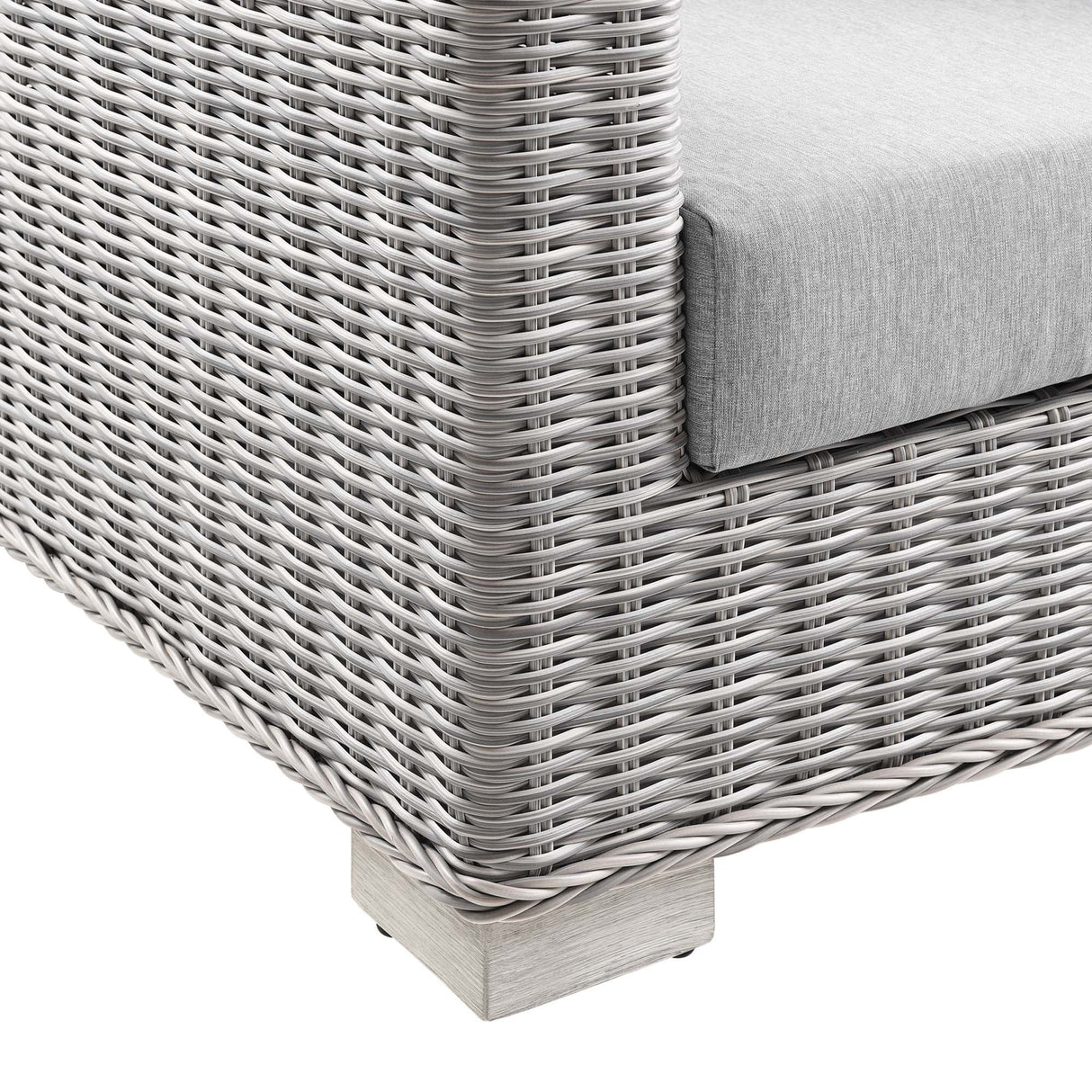 Conway 4-Piece Outdoor Patio Wicker Rattan Furniture Set - Modern Coastal & UV-Resistant Synthetic Wicker