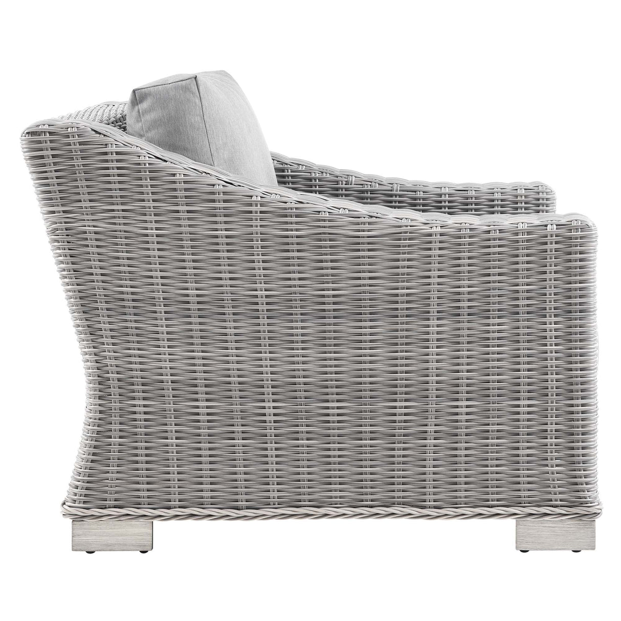 Conway 4-Piece Outdoor Patio Wicker Rattan Furniture Set - Modern Coastal & UV-Resistant Synthetic Wicker