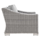 Conway 4-Piece Outdoor Patio Wicker Rattan Furniture Set - Modern Coastal & UV-Resistant Synthetic Wicker