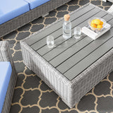 Conway 4-Piece Outdoor Patio Wicker Rattan Furniture Set - Modern Coastal & UV-Resistant Synthetic Wicker