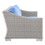 Conway 4-Piece Outdoor Patio Wicker Rattan Furniture Set - Modern Coastal & UV-Resistant Synthetic Wicker