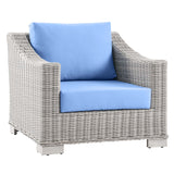 Conway 4-Piece Outdoor Patio Wicker Rattan Furniture Set - Modern Coastal & UV-Resistant Synthetic Wicker