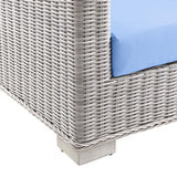 Conway 4-Piece Outdoor Patio Wicker Rattan Furniture Set - Modern Coastal & UV-Resistant Synthetic Wicker
