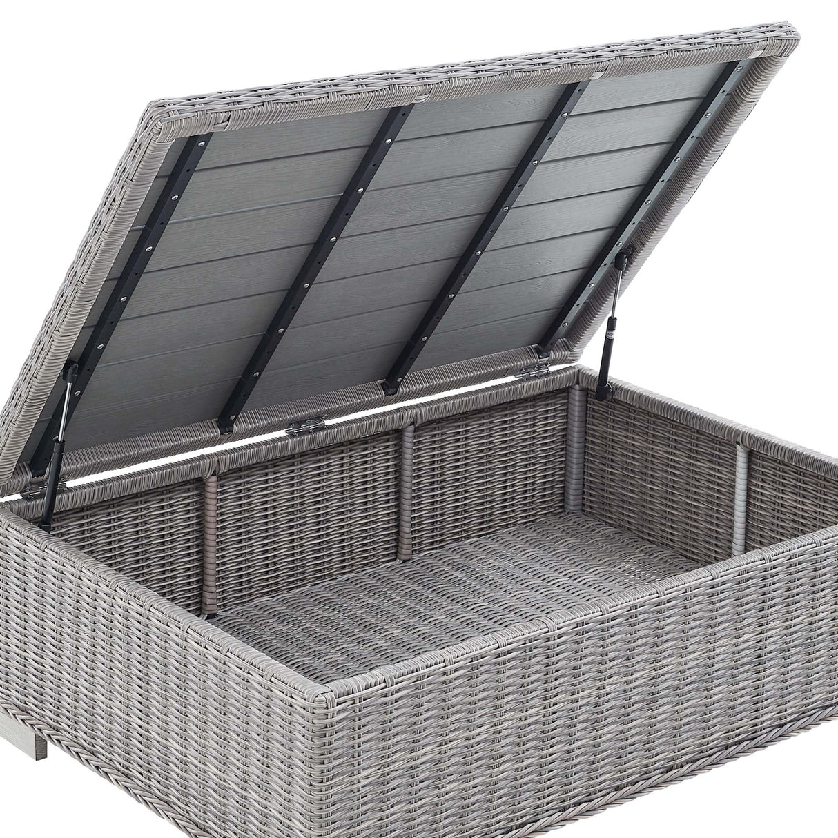 Conway 4-Piece Outdoor Patio Wicker Rattan Furniture Set - Modern Coastal & UV-Resistant Synthetic Wicker