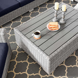 Conway 4-Piece Outdoor Patio Wicker Rattan Furniture Set - Modern Coastal & UV-Resistant Synthetic Wicker