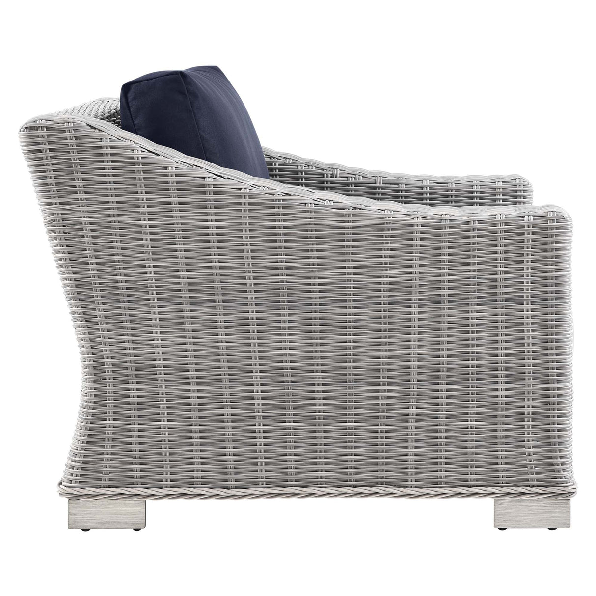 Conway 4-Piece Outdoor Patio Wicker Rattan Furniture Set - Modern Coastal & UV-Resistant Synthetic Wicker