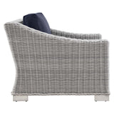 Conway 4-Piece Outdoor Patio Wicker Rattan Furniture Set - Modern Coastal & UV-Resistant Synthetic Wicker