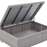 Conway 4-Piece Outdoor Patio Wicker Rattan Furniture Set - Modern Coastal & UV-Resistant Synthetic Wicker