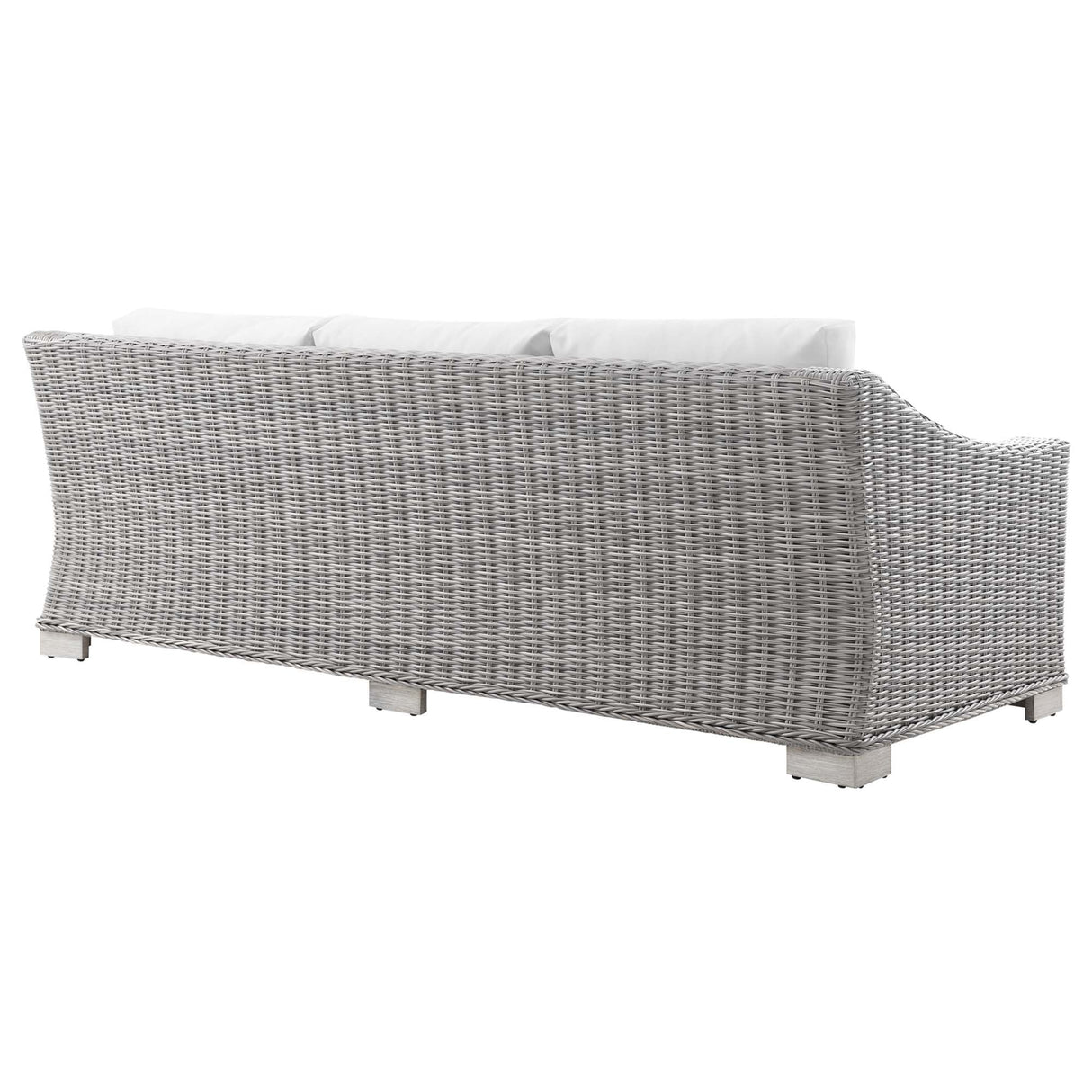 Conway 4-Piece Outdoor Patio Wicker Rattan Furniture Set - Modern Coastal & UV-Resistant Synthetic Wicker