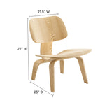 Fathom Wood Lounge Chair - Mid-Century Modern & Sculptural Accent Seating