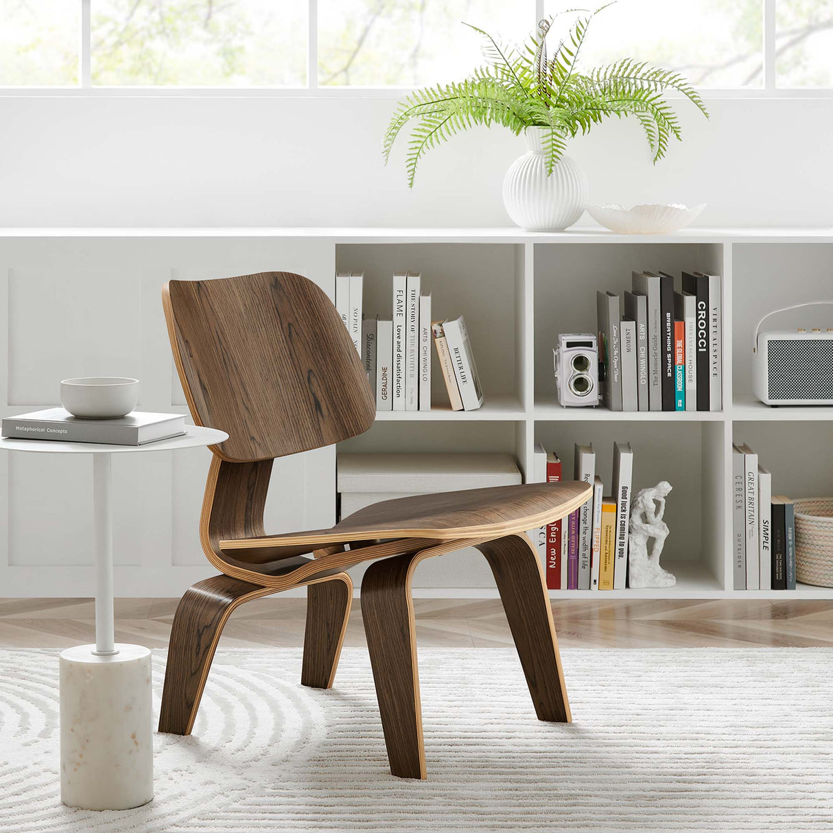 Fathom Wood Lounge Chair - Mid-Century Modern & Sculptural Accent Seating