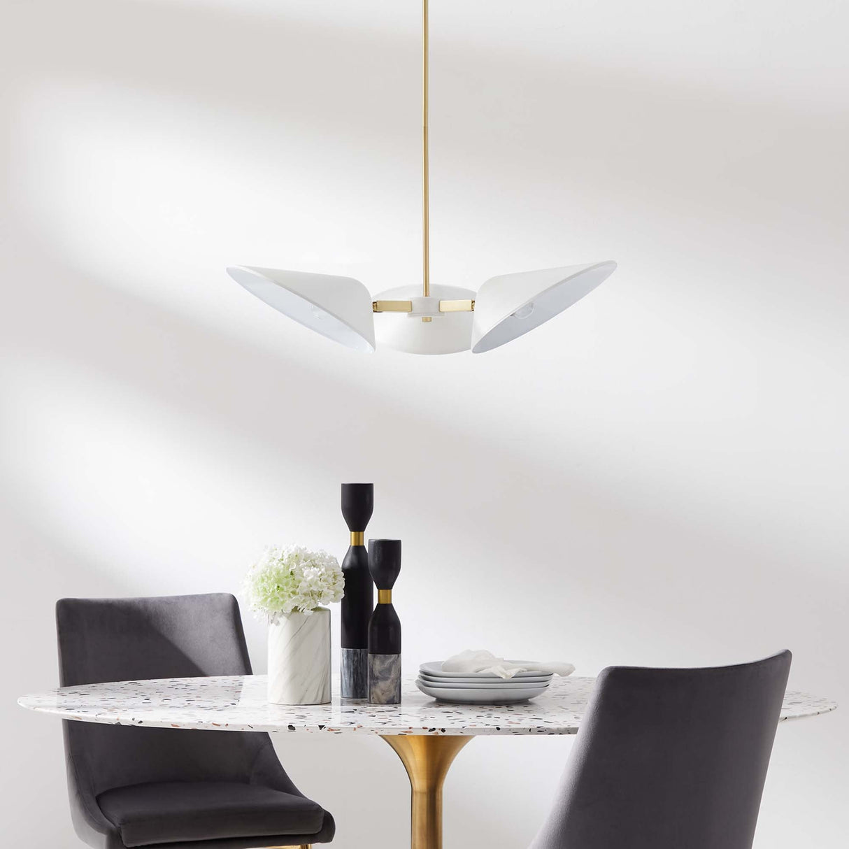 Journey 3-Light Triple Arm Pendant - Mid-Century Modern Swivel Task Lighting