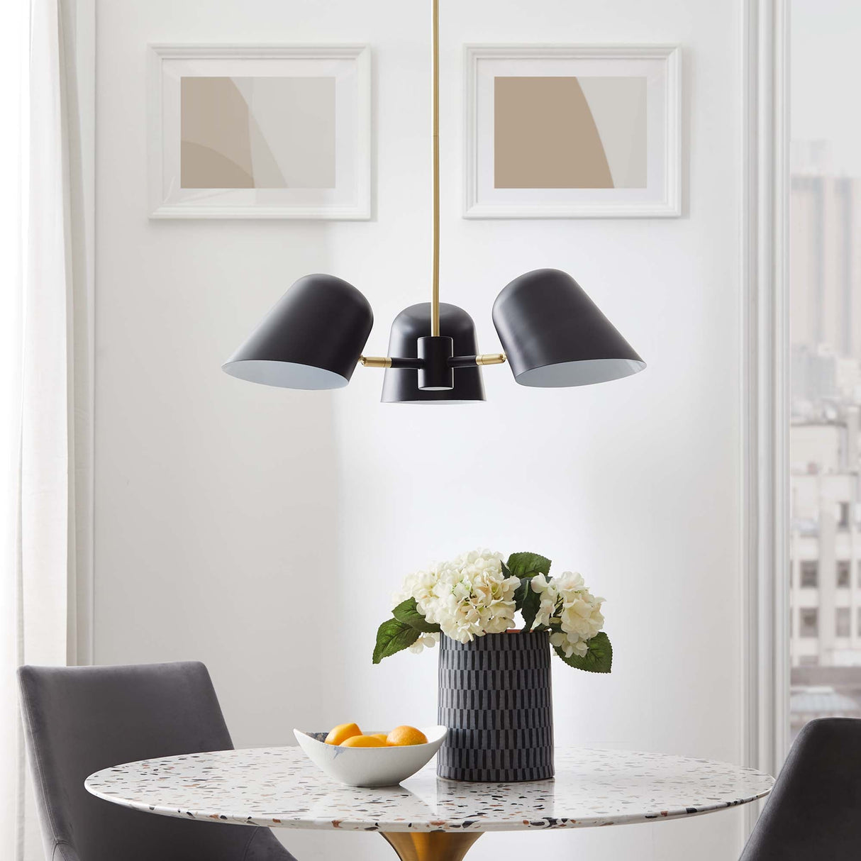 Briana 3-Light Pendant Light - Mid-Century Modern & Adjustable Swivel Shades